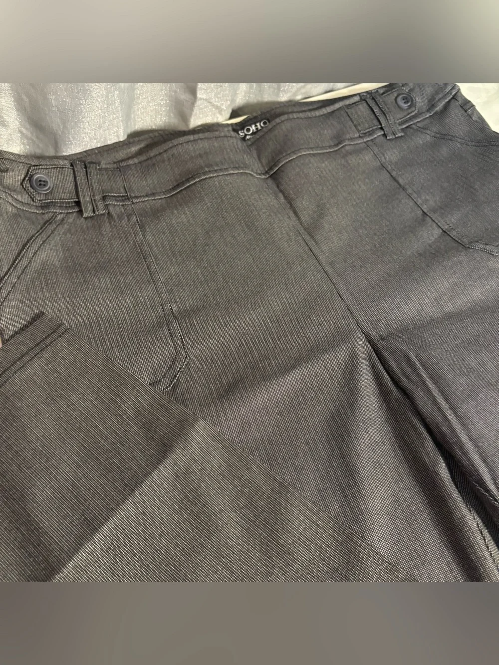 Soho dark grey pinstripe trousers woman’s XL